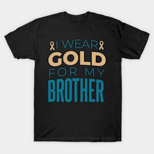 I Wear Gold For My Brother T-Shirt